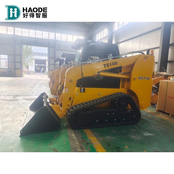 Quality Fully Hydraulic System 1200kg 100hp Tracked Skid Steer Loader 0.6CBM Bucket for sale