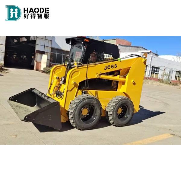 Quality JC65 Mini Skid Steer Loader with Skidsteer Bucket Max Speed 12km/h Rated Power for sale