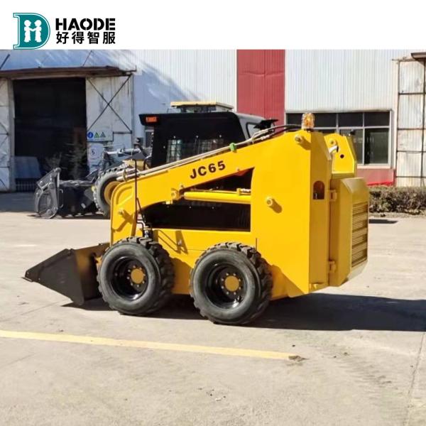 Quality JC65 Mini Skid Steer Loader with Skidsteer Bucket Max Speed 12km/h Rated Power for sale