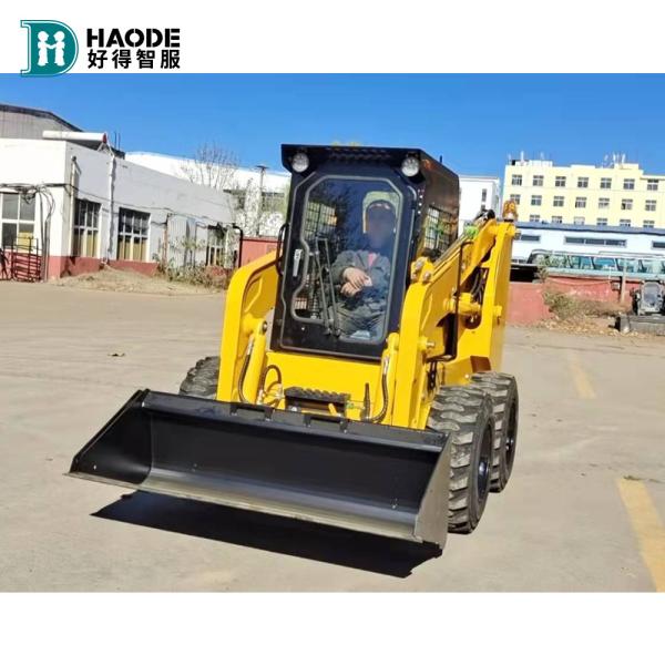 Quality JC65 Mini Skid Steer Loader with Skidsteer Bucket Max Speed 12km/h Rated Power for sale