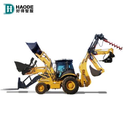 China 75kw Small Backhoe Excavator Loader Wheel for Building Material Shops from HAODE for sale