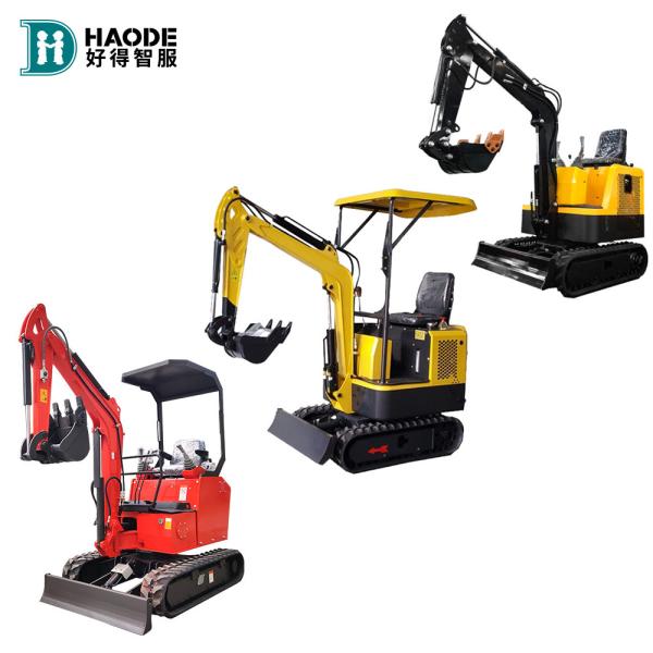 Quality Rexroth Hydraulic HAODE 1810kg Mini Excavator 1.2 Ton Bagger With Competitive Prices for sale