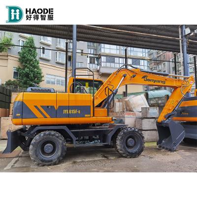 China 15 Ton Wheel Excavator Ft155w Jyl615e Gel150 With Outriggers Moving Type Crawler Excavator for sale