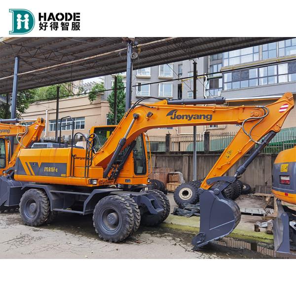Quality 15 Ton Wheel Excavator Ft155w Jyl615e Gel150 With Outriggers Moving Type Crawler for sale