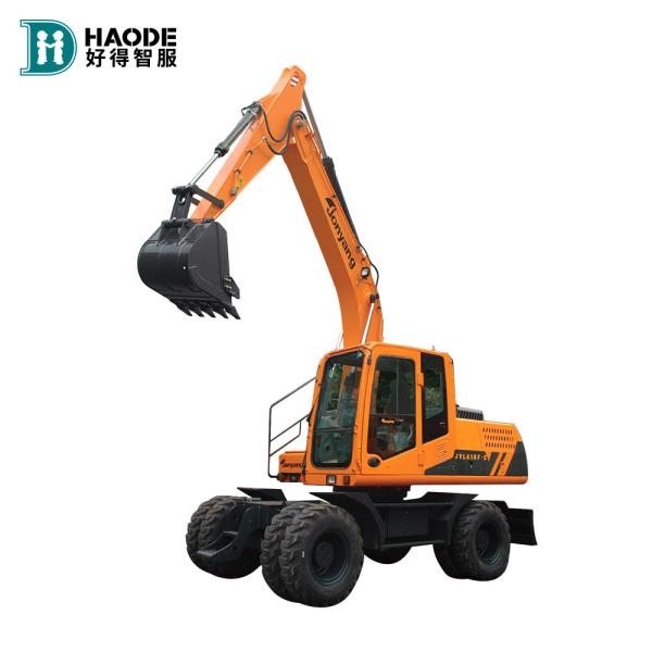 Quality 15 Ton Wheel Excavator Ft155w Jyl615e Gel150 With Outriggers Moving Type Crawler for sale