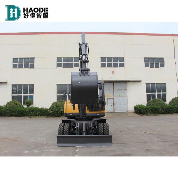 Quality Hydraulic Cylinder Retro Excavator Escavatore-EC Portable 7 Ton Wheel Excavator for sale