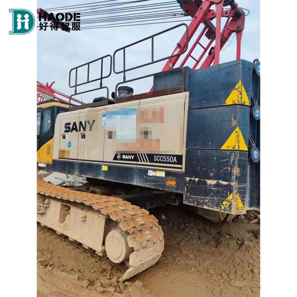 Quality SCC550A Crawler Crane With 55 Ton Max Lifting Weight And Core Components Engine for sale