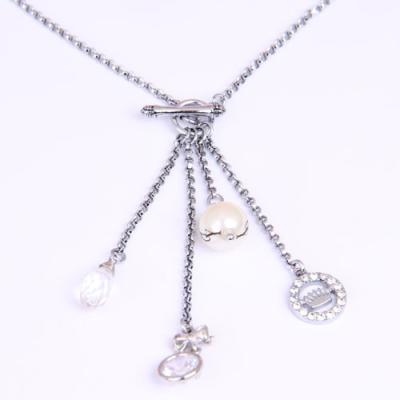 China Fashion brand jewelry Juicy Couture pendant necklace with pearl women jewellery wholesale for sale