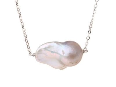 China Handmake de plata nucleated esterlina natural de gama alta China de la joyería de 925 de la perla mujeres del collar en venta