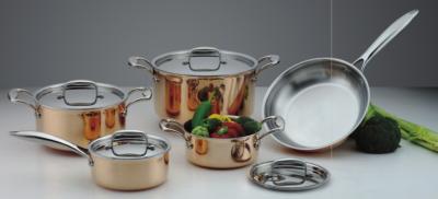China Nice design Tri-ply Copper cookware SHTP-9-0904 for 9 pcs set for sale