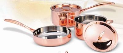 China Copper cookware set milk pot,sauce pot,5Pcs Tri-ply material SHXYY-01-1 for sale