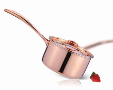 China 2Pcs Tri-ply Copper cookware set SHXYY-01-6,Thickness 2.2-3.0mm,milk pot for sale