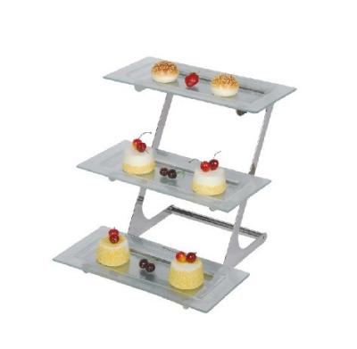China 3 Tier Stainless steel buffet display stand SHKT-7021,metal buffet for sale
