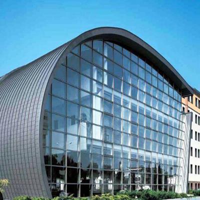 China Aluminum Sound Insulation Glass Frame Curtain Wall 6mm Curtain Wall Facade System for sale