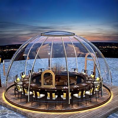 China Casas prefabricadas en exteriores con cúpula lujosa transparente inflable Bubble Lodge Camping Hotel tienda de campaña en venta