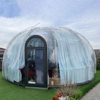 China Portable Aluminum Prefab Dome Homes With Bottom LED Light APP Dimming Capability for sale