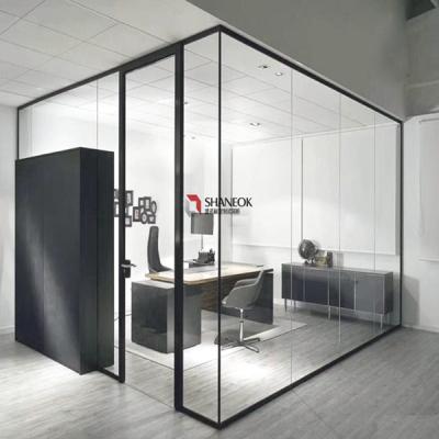 China 10mm-12mm Single Glass Partition Glass Wall Divider for sale