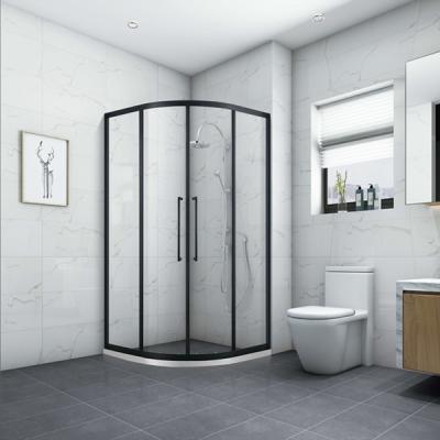 China 4mm 6mm Tempered Glass Bathroom Shower Cabinets With Metal Hinge And 304 Stainless Steel Door Handle for sale