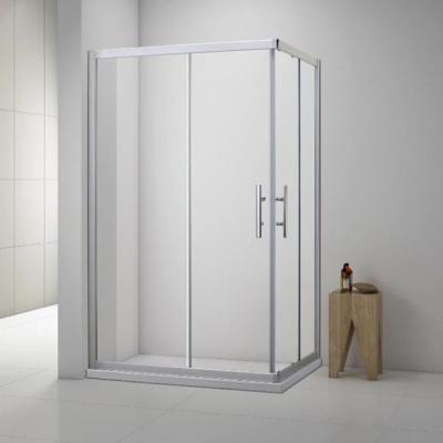 China 6 8 10 mm gabinetes de ducha de baño sin marco SS bisagra oscilante puerta de ducha de vidrio transparente en venta