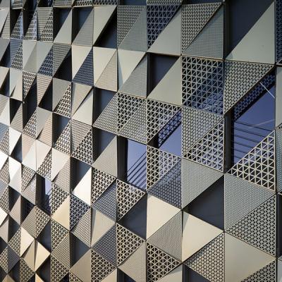 China Decorative Composite Curtain Wall Perforated Cladding Panels Aluminum Architectural Insulated Curtain Walls for sale