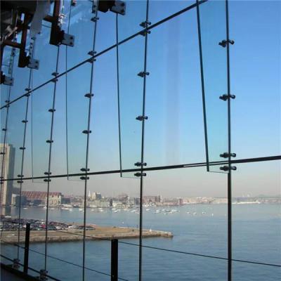 China 6061 6063 T5 T6 Punktgestützte Glasvorhangwand Spinnenglasvorhangwandsystem zu verkaufen