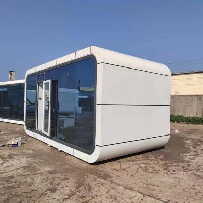 China Prefab Detachable Container House Apple Capsule Office Tiny Indoor Apple Cabin en venta