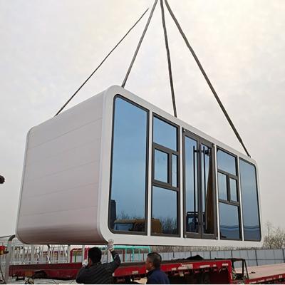 China Prefab Detachable Container House Apple Capsule Office Tiny Cabin Indoor Apple Cabin à venda