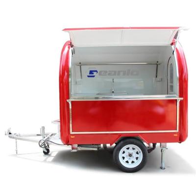 Chine Geanlo Commercial Mobile Hot Dog Food Enclosed Small Trailer Vending Canada Push Car Gas Fryer A Trolley Food Cart For Sale à vendre
