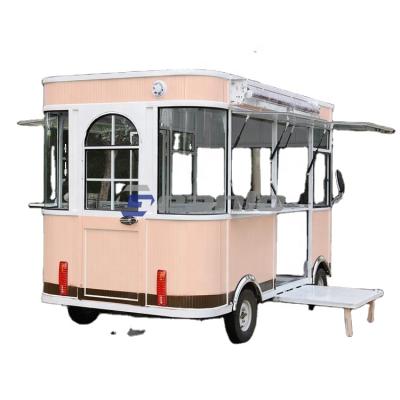 China Geanlo Van Ice Cream Cart Electric Tuk Tuk Sale Street Food Cart Snack Food Bike Small Camping Trailer Food Trucks Venta En Usa en venta