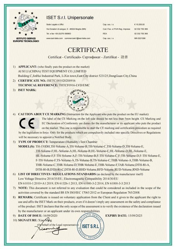 CE - ASLi (CHINA) TEST EQUIPMENT CO., LTD
