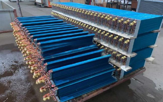 Copper Tube Copper Fin Evaporator Surface Cooler Condenser Coil