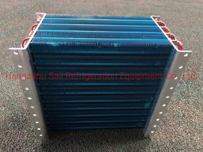 China Tubos de cobre para condensadores industriais de barbatanas azuis, bobinas de evaporadores interiores à venda