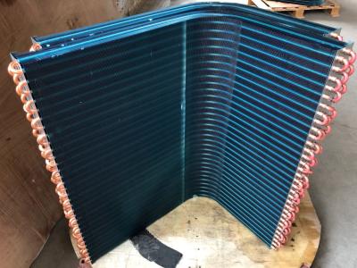 Chine Coil d'évaporateur de condensateur à nageoires bleues en cuivre pour chambre froide à vendre