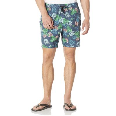 China Quick Dry Polyester Men'S 7 Inch Inseam Swim Shorts Trunks With Pockets for sale