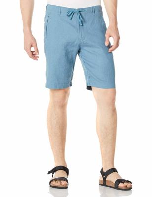 China Size 32~48 Casual Fit Low Rise Mens Linen Shorts 100% Linen With Drawstring for sale