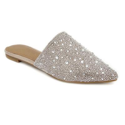 China Summer Chic Ladies Flat Sandals With Rubber Sole Material OEM for sale