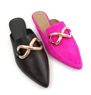 China Casual Chic Female Flat Sandals Close Toe Shape For Hot Summer for sale
