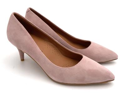 China Slip On Womens Pump Heels Leather Material With Stiletto Heel for sale