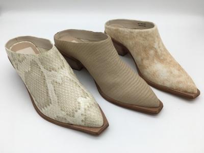Chine Matériau en cuir Femmes Mules à talons hauts, 4,5 pouces Mules à talons hauts avec orteil fermé à vendre