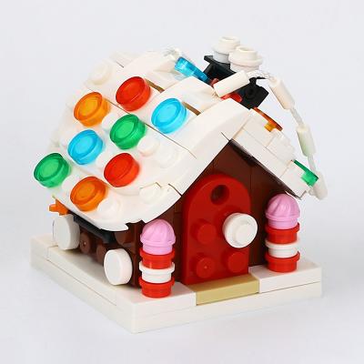 China Blocks Hot Christmas Candy House Micro Legoly MOC World Mini Figures Model Building Blocks Plastic Sets For Kid Model Puzzle Toys for sale