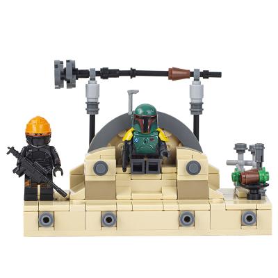 China MOC2022 167Pcs Blocks Movie Series Scenes Boba Fett's Throne MOC The Mandalorian Fennec Shand Building Block Props Kids Gift Toy for sale