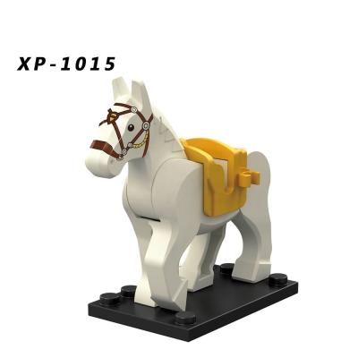 China Blocks XP1007-1016 Hot Medieval Horse War Horse Ring Horse Knight With Saddle Army Building Blocks Gift for sale