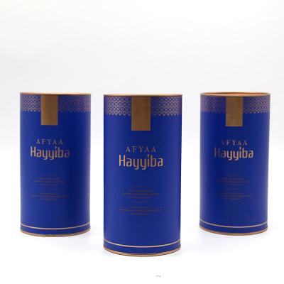 中国 茶コーヒー生物分解性のボール紙の筒、金属のふたが付いているペーパー管の容器 販売のため