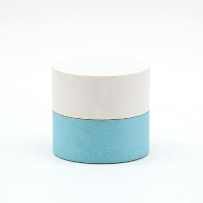 China Blue Recycled Paper Tube Packaging Box For Cosmetic Compact Powder for sale