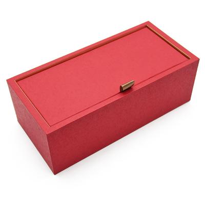 China Red Color OEM Customized Cardboard Paper Box For Wine Whiskey Gift for sale