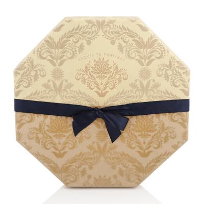China Beige Color Cardboard Hexagon Box For Jewelry Gift Packaging for sale