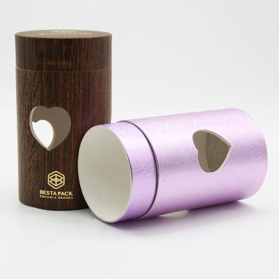 China Custom Logo Creative Window Cardboard Packaging Tube For Apparel Clothing Packaging for sale