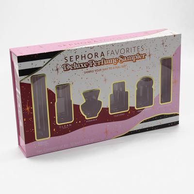 China Caixa de empacotamento de papel do perfume claro feito sob encomenda da janela da marca própria com inserção à venda