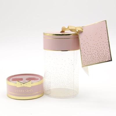 China Luxusgewohnheit rosa Papierrohrzylinderkastenpapier-Röhrenverpackungsdruckkasten zu verkaufen
