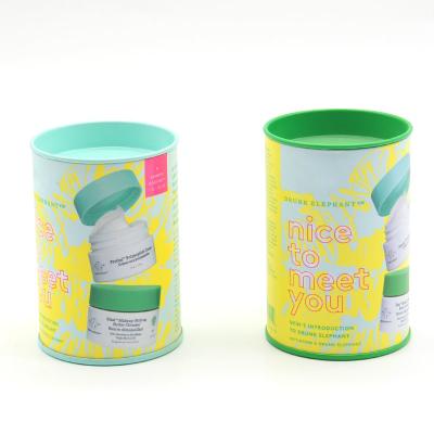 China Eco Friendly Cosmetic Packaging Cardboard Tube Containers With Tin for Cosmetic Bottles for sale